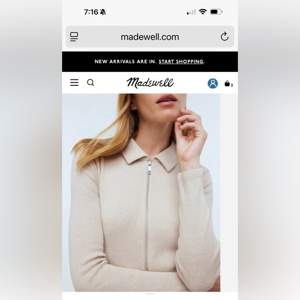 Madewell Ribbed Zip Front Tee - Picture 10 of 11